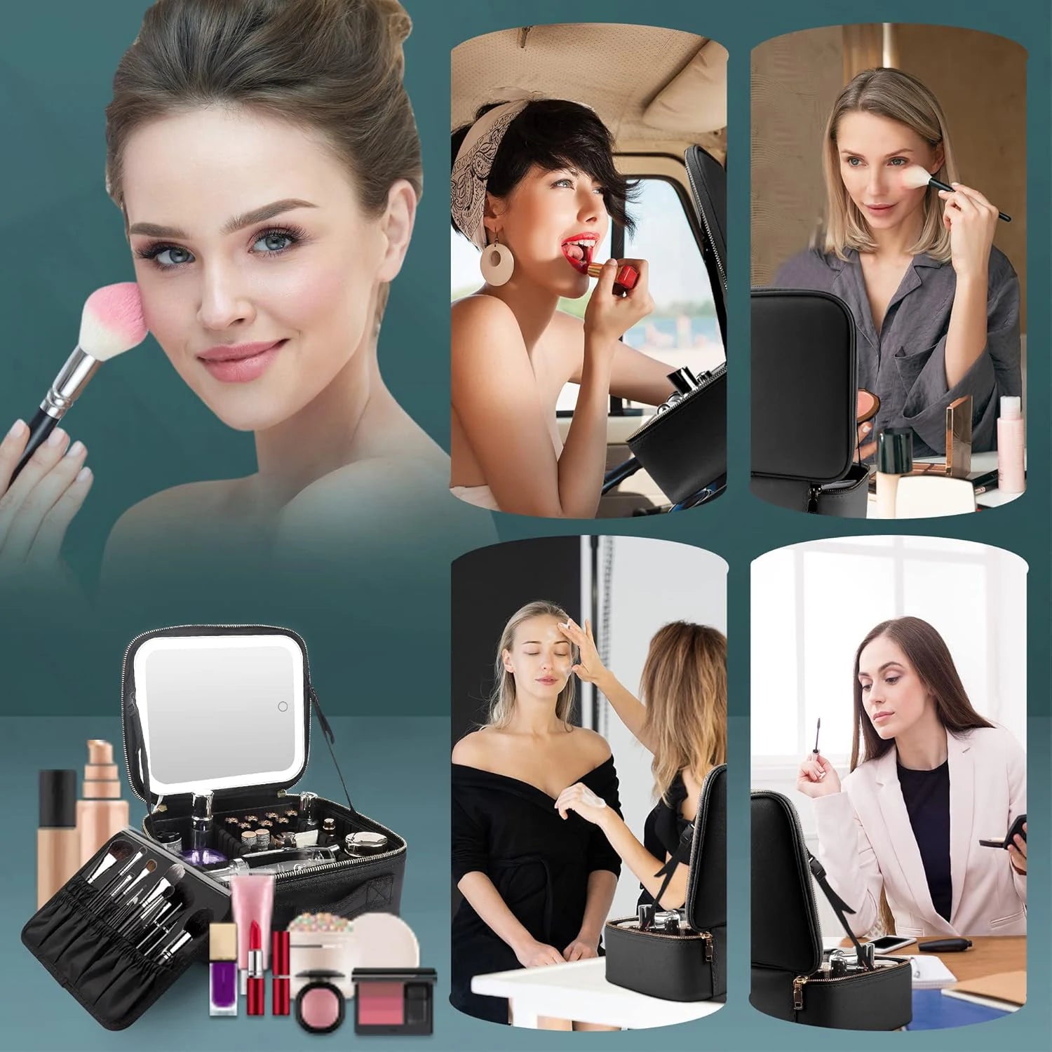 Makeup Organizer with Mirror